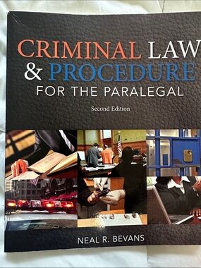 Cengage Learning Criminal Law & Procedure Text - Black Cover